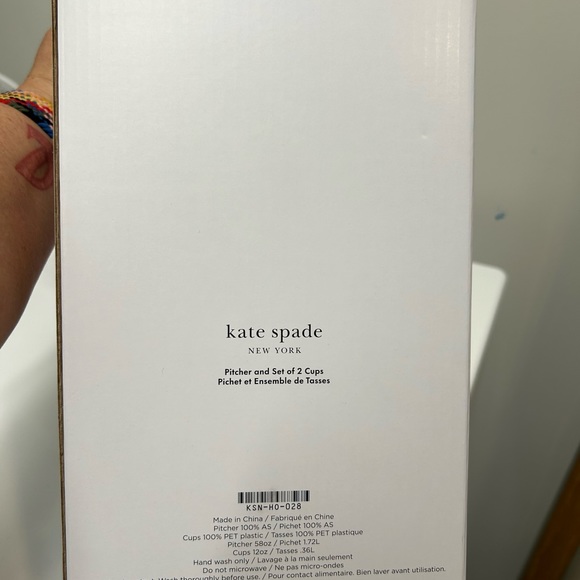 Kate Spade pitcher and cup set - Picture 3 of 4